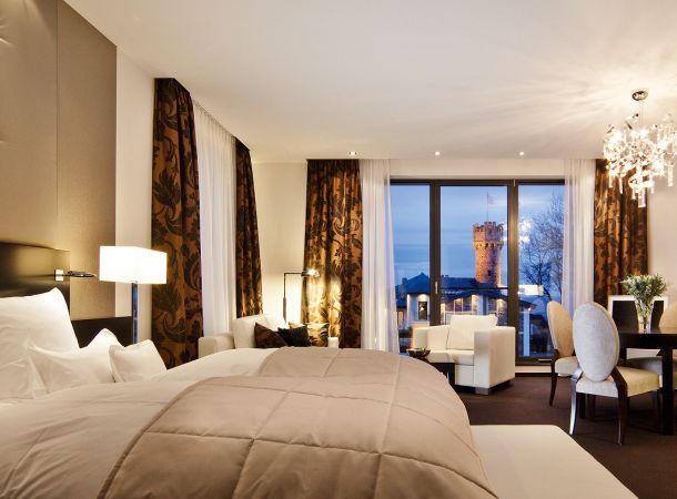 hotel room at Burg Schwarzenstein